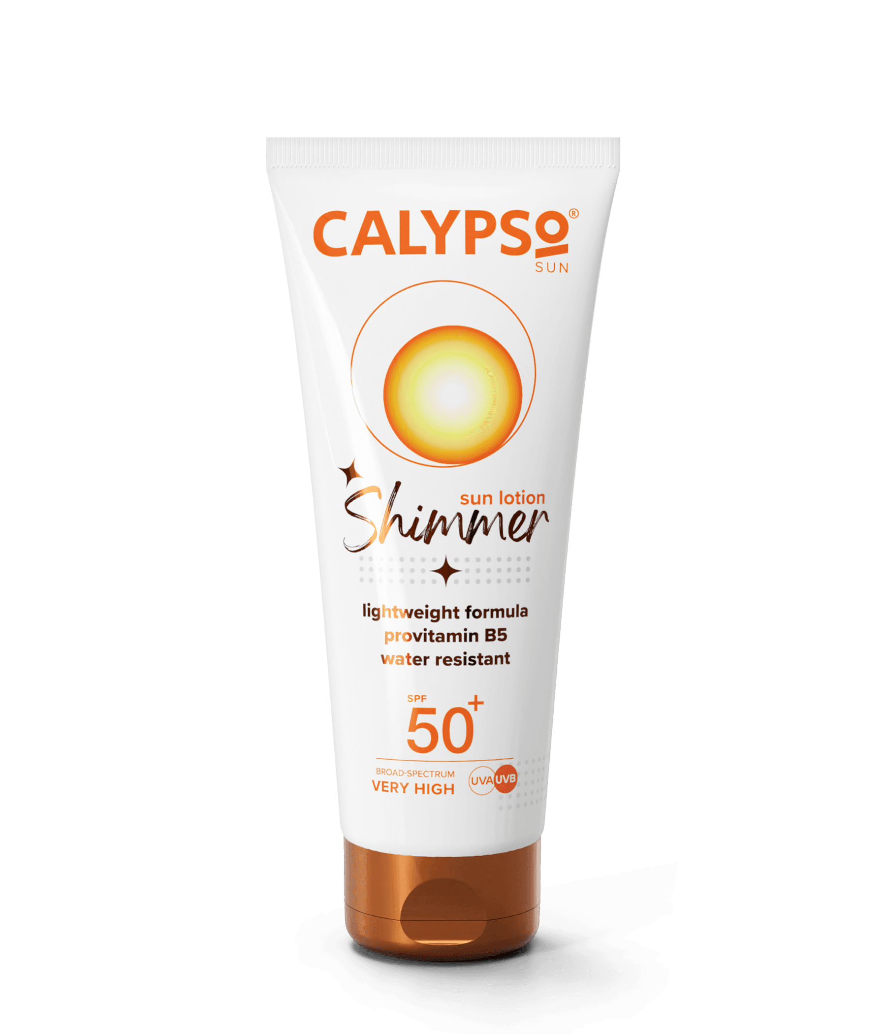 Calypso Shimmer Sun Lotion SPF50 Front