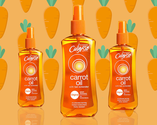 Bottles of Calypso Carrot oil